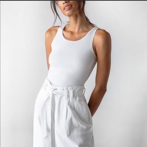 J Brand White Pants with Belt